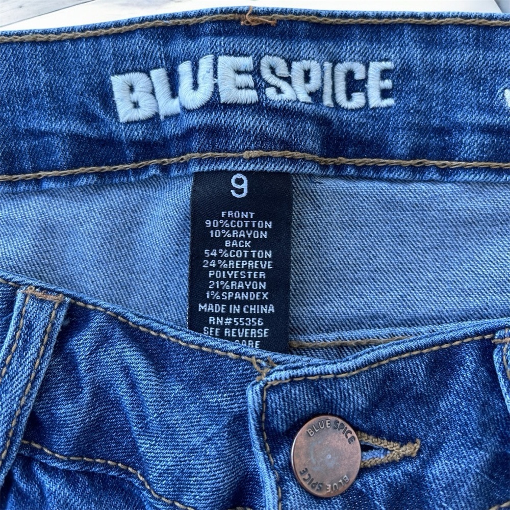 Blue Spice Women's Distressed Boyfriend Jeans mom jeans ankle - Picture 10 of 10